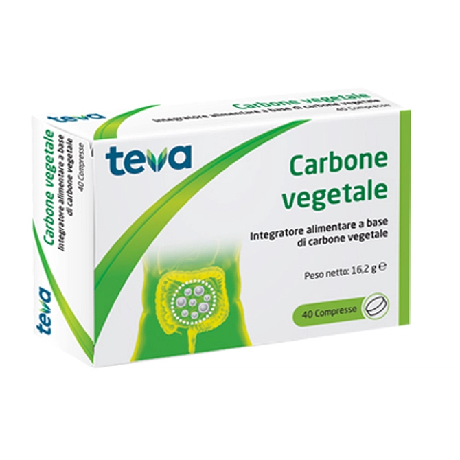 Carbone Vegetale Teva 40 Compresse 16,2 G