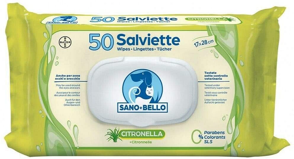 Sano E Bello Salviette Detergenti Citronella 50 Pezzi