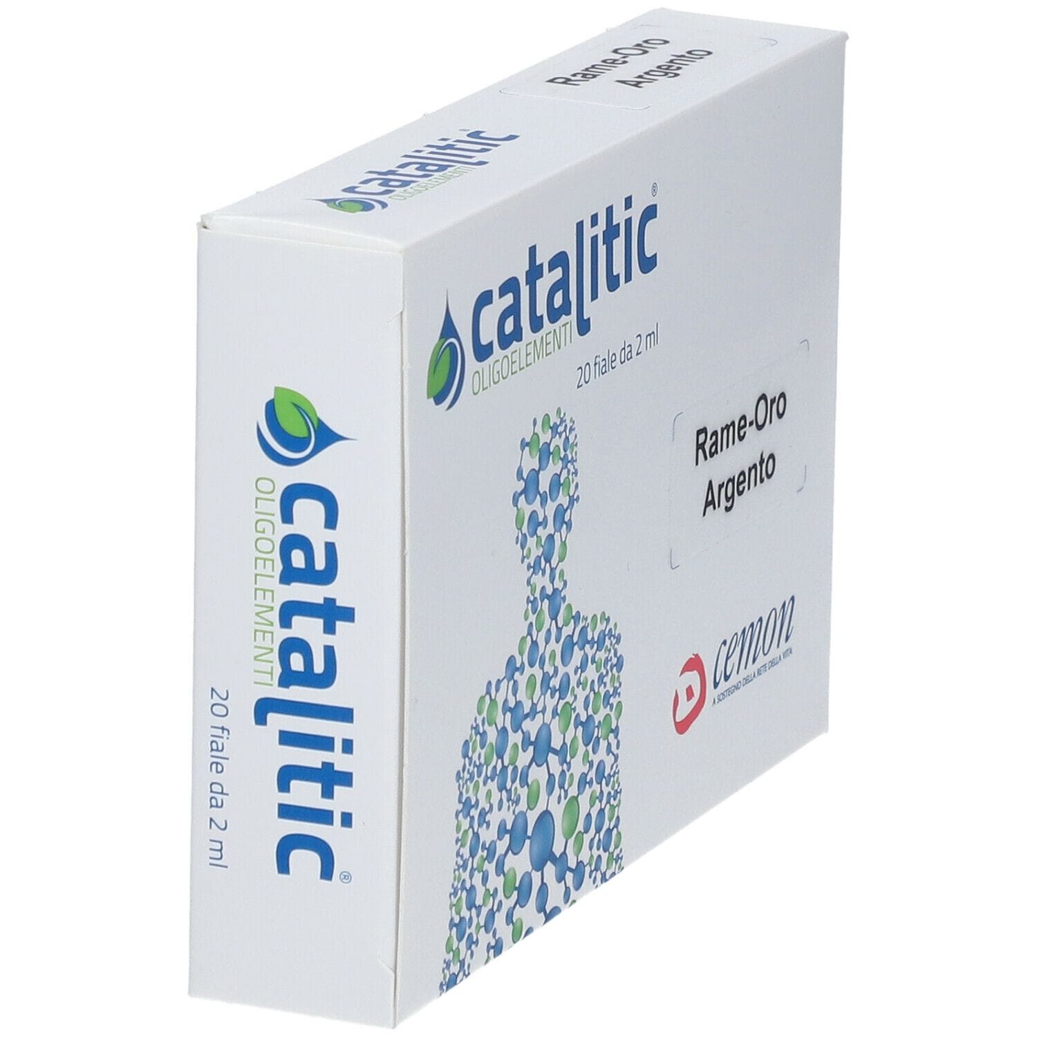 CATALITIC OLIGOELEMENTI RAME ORO ARGENTO CU-AU-AG 20 AMPOLLE