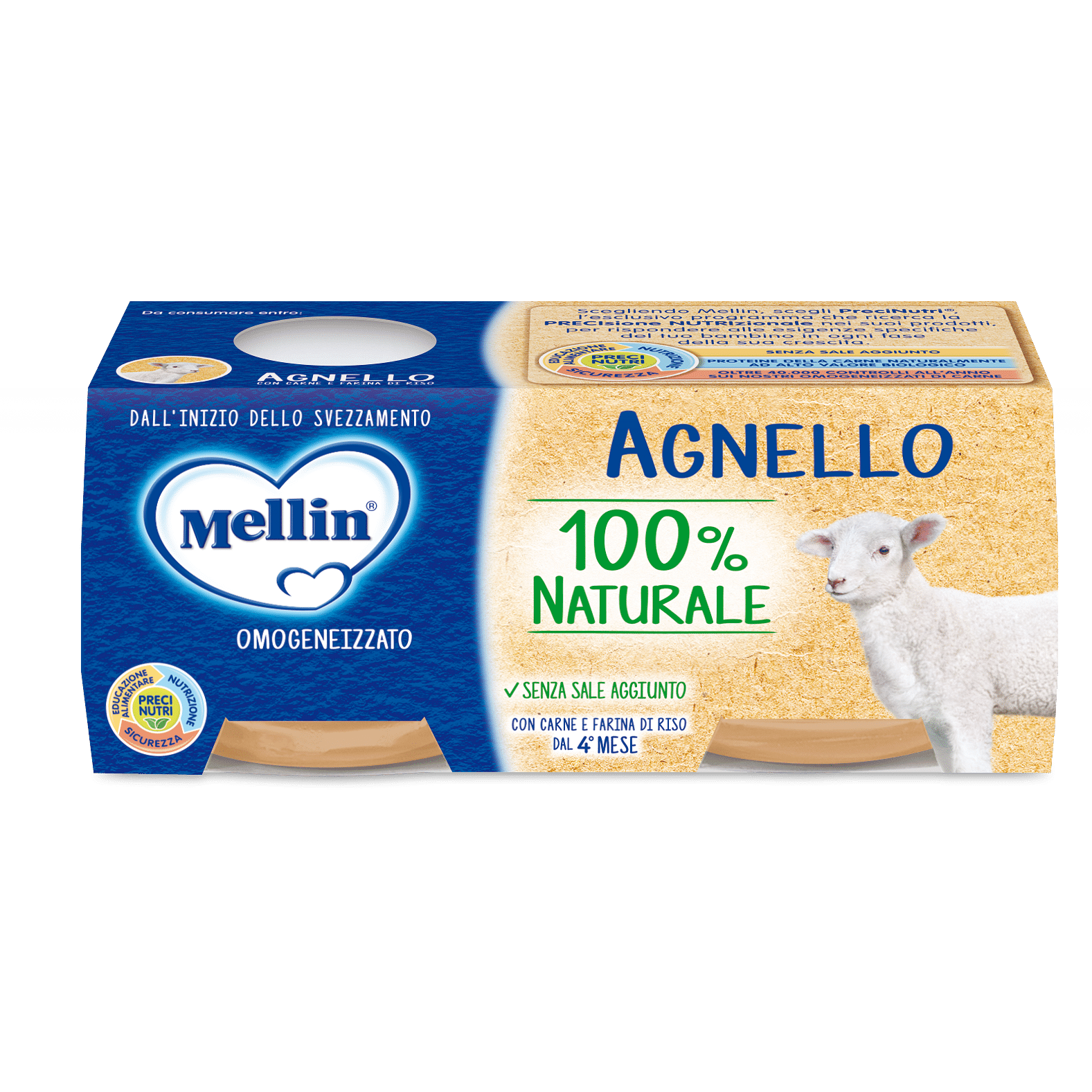 Mellin Omogeneizzato Agnello 2 X 120 G