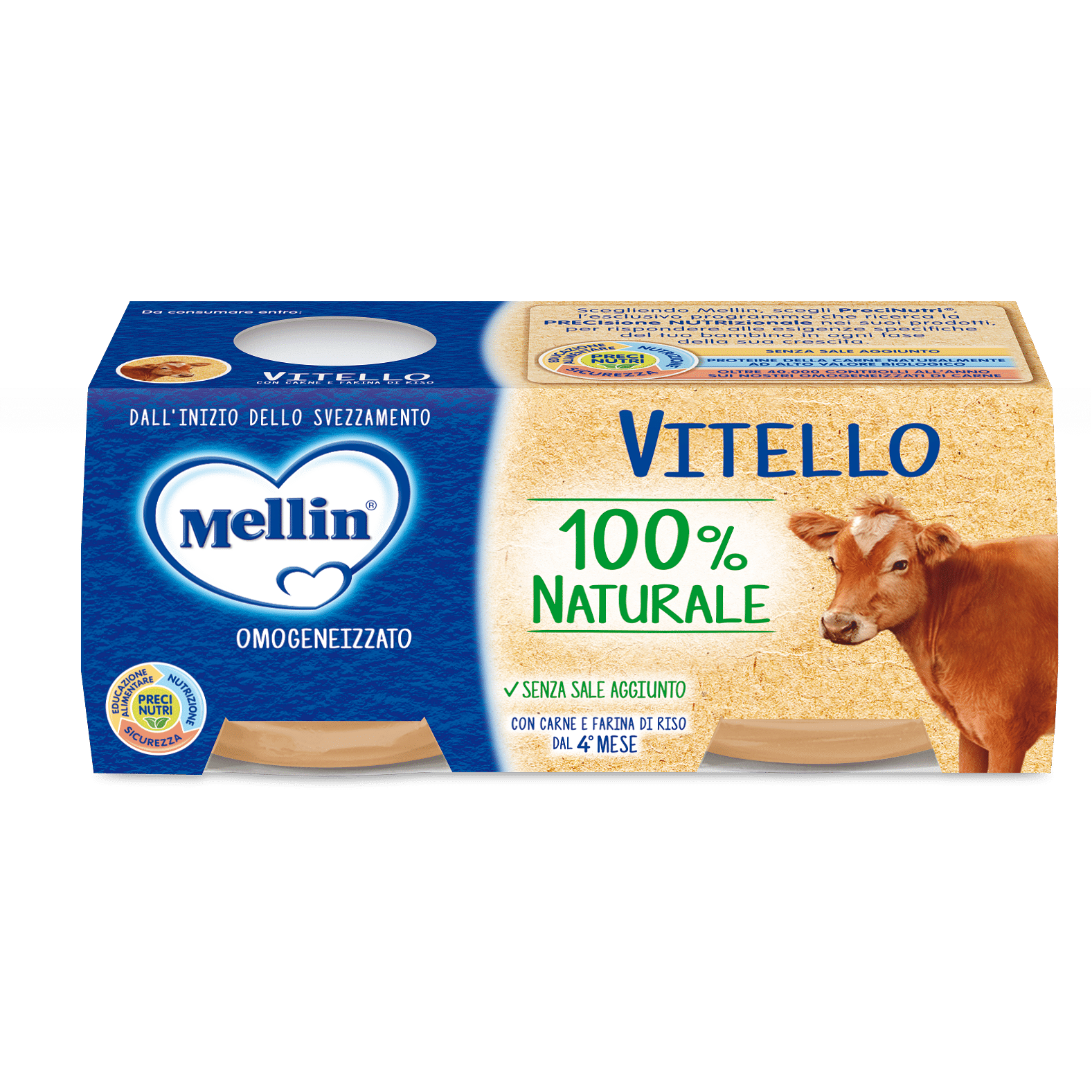 Mellin Omogeneizzato Vitello 2 X 80 G