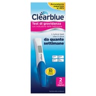 TEST DI GRAVIDANZA CLEARBLUE CON INDICATORE DELLE SETTIMANE 2 PEZZI