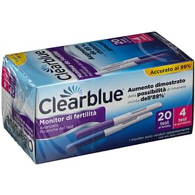 Monitor Di Fertilita' Clearblue Advanced In Stick 20 Pezzi + 4 Test Di Gravidanza