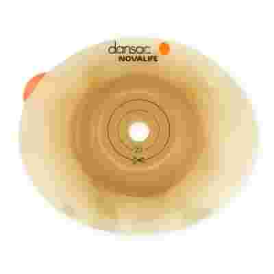 PLACCA PER COLO ILEO ED UROSTOMIA CONVESSA DANSAC NOVALIFE 2 CVX 70MM RITAGLIABILE 10-59 AGGANCIO MECCANICO 5 PEZZI