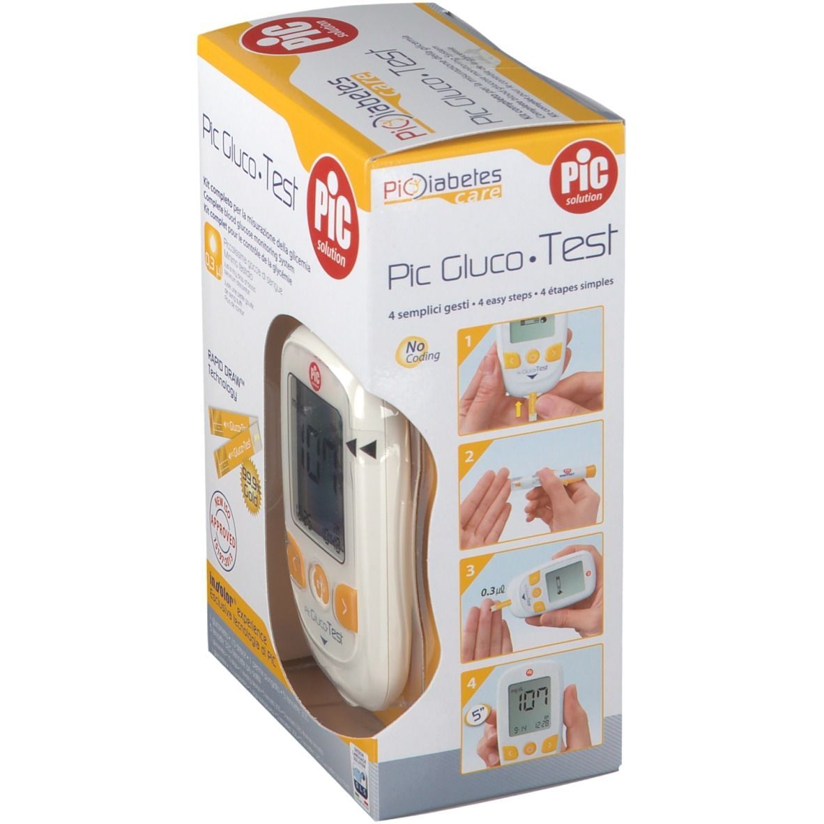 PIC GLUCOTEST KIT GLUCOMETRO