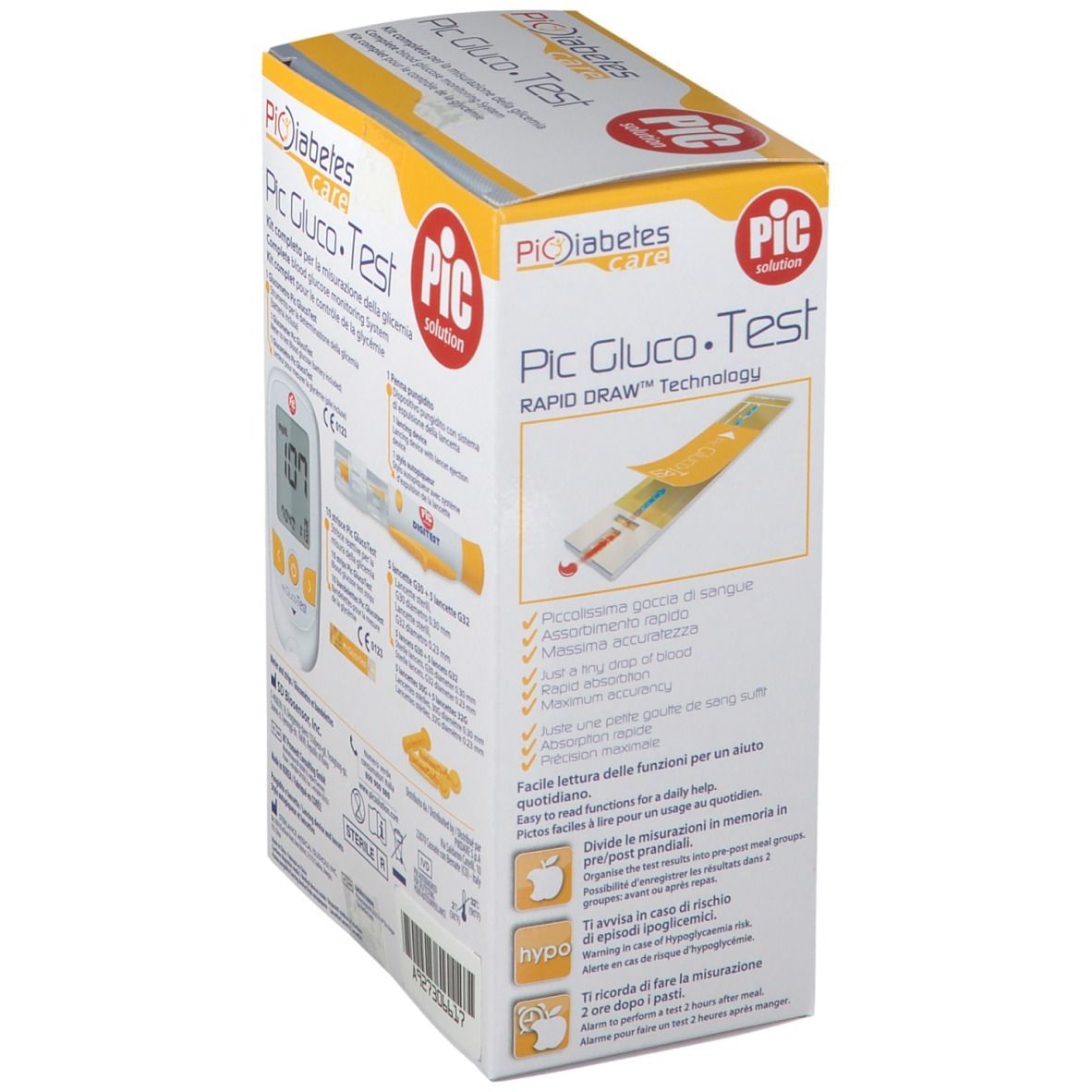 PIC GLUCOTEST KIT GLUCOMETRO