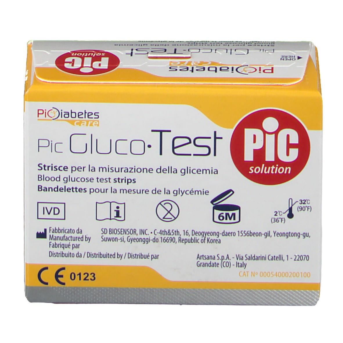 STRISCE MISURAZIONE GLICEMIA PIC GLUCOTEST 50 PEZZI