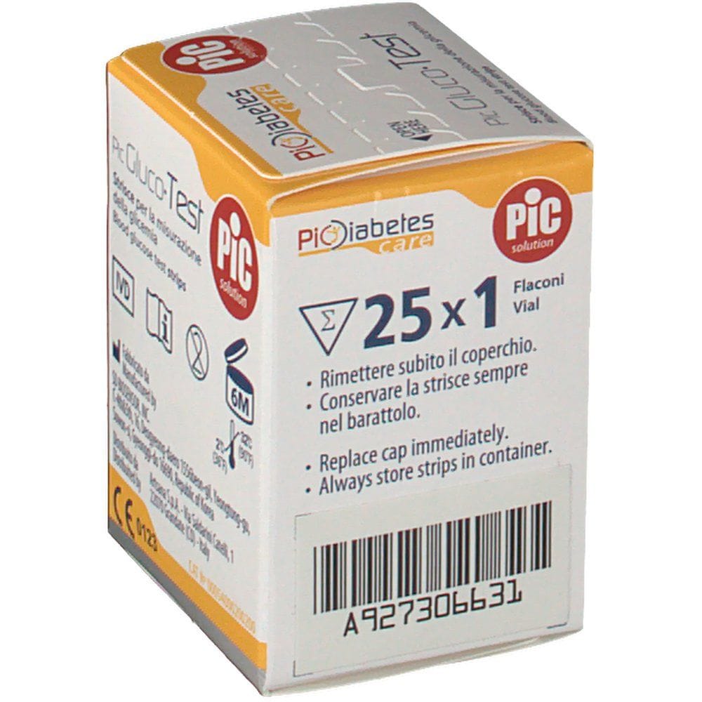 STRISCE MISURAZIONE GLICEMIA PIC GLUCOTEST 25 PEZZI