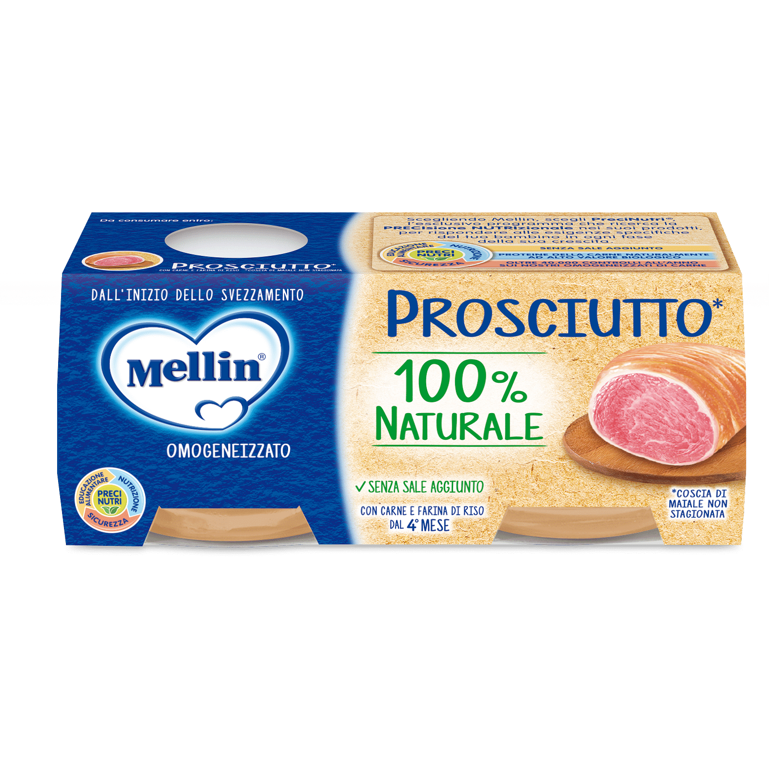 Mellin Omogeneizzato Prosciutto 2 X 120 G