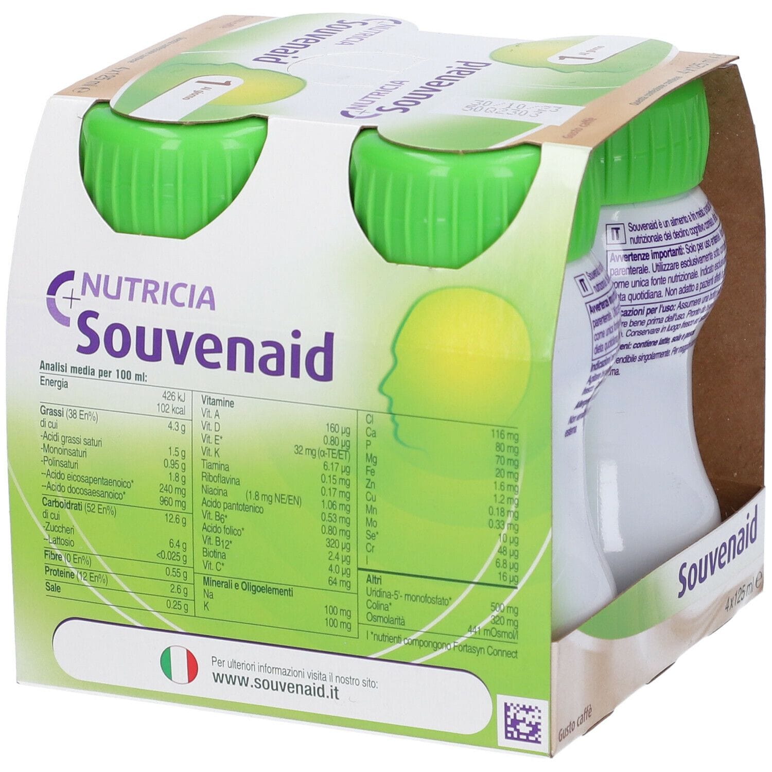 SOUVENAID CAFFE CLUSTER 4 X 125 ML