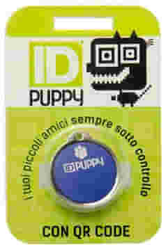 IDPUPPY MEDAGLIETTA TONDA AZZURRA