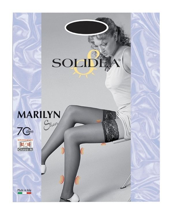 Marilyn 70 Sheer Calza Autoreggente Nero 4 Xl