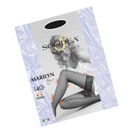 MARILYN 140 SHEER CALZA AUTOREGGENTE NERO 4XL