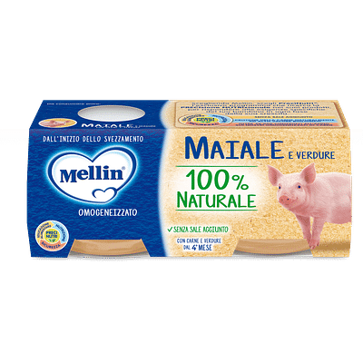 MELLIN OMOGENEIZZATO MAIALE CON VERDURE 2 PEZZI X 80 G