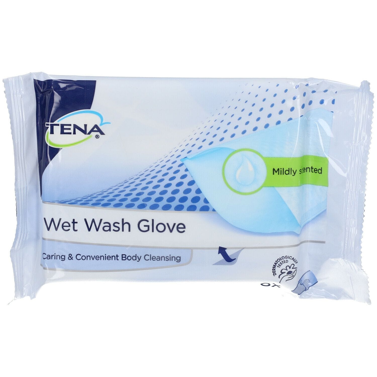 Tena Wet Wash Glove Guanto Detergente Umidificato 8 Pezzi