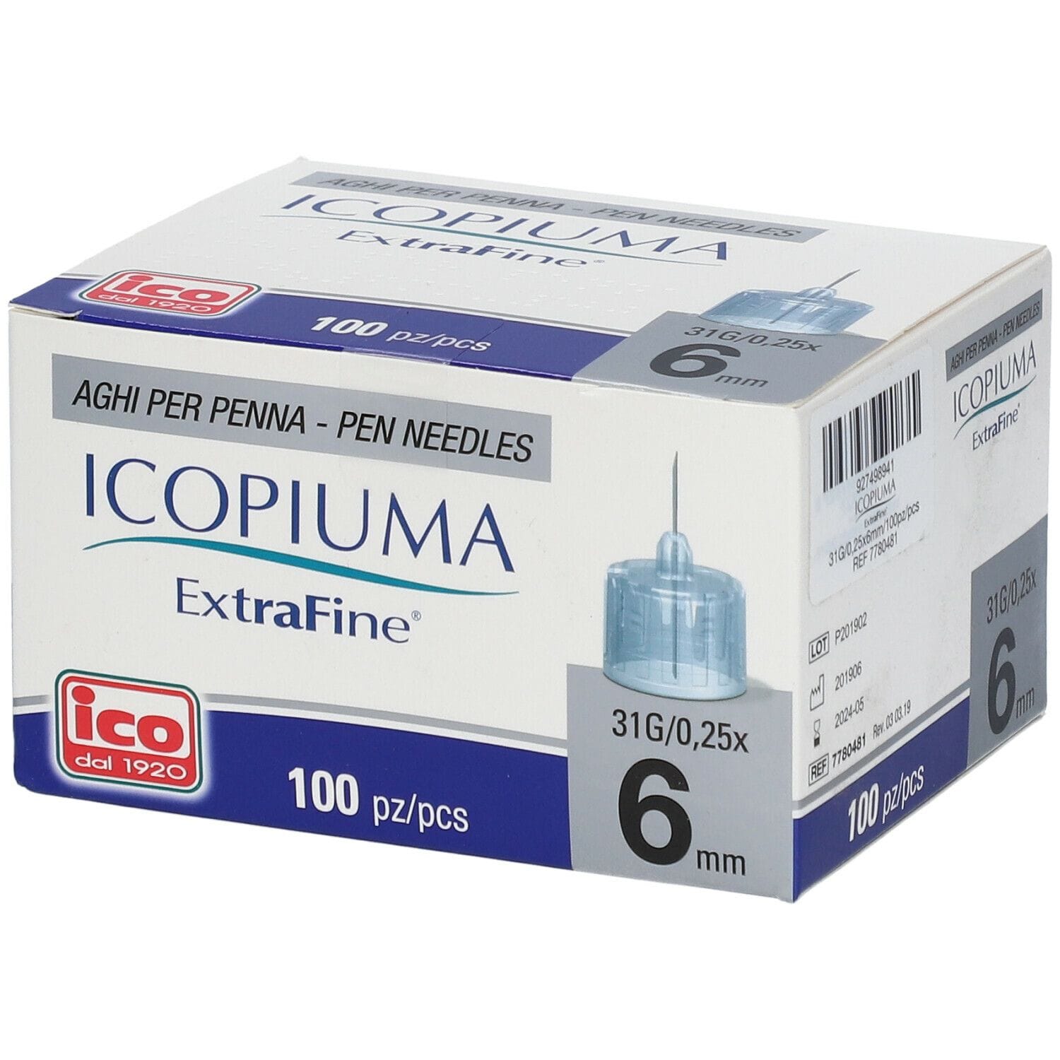 Ago Per Penna Da Insulina Extrafine Gauge 31 6 Mm 100 Pezzi