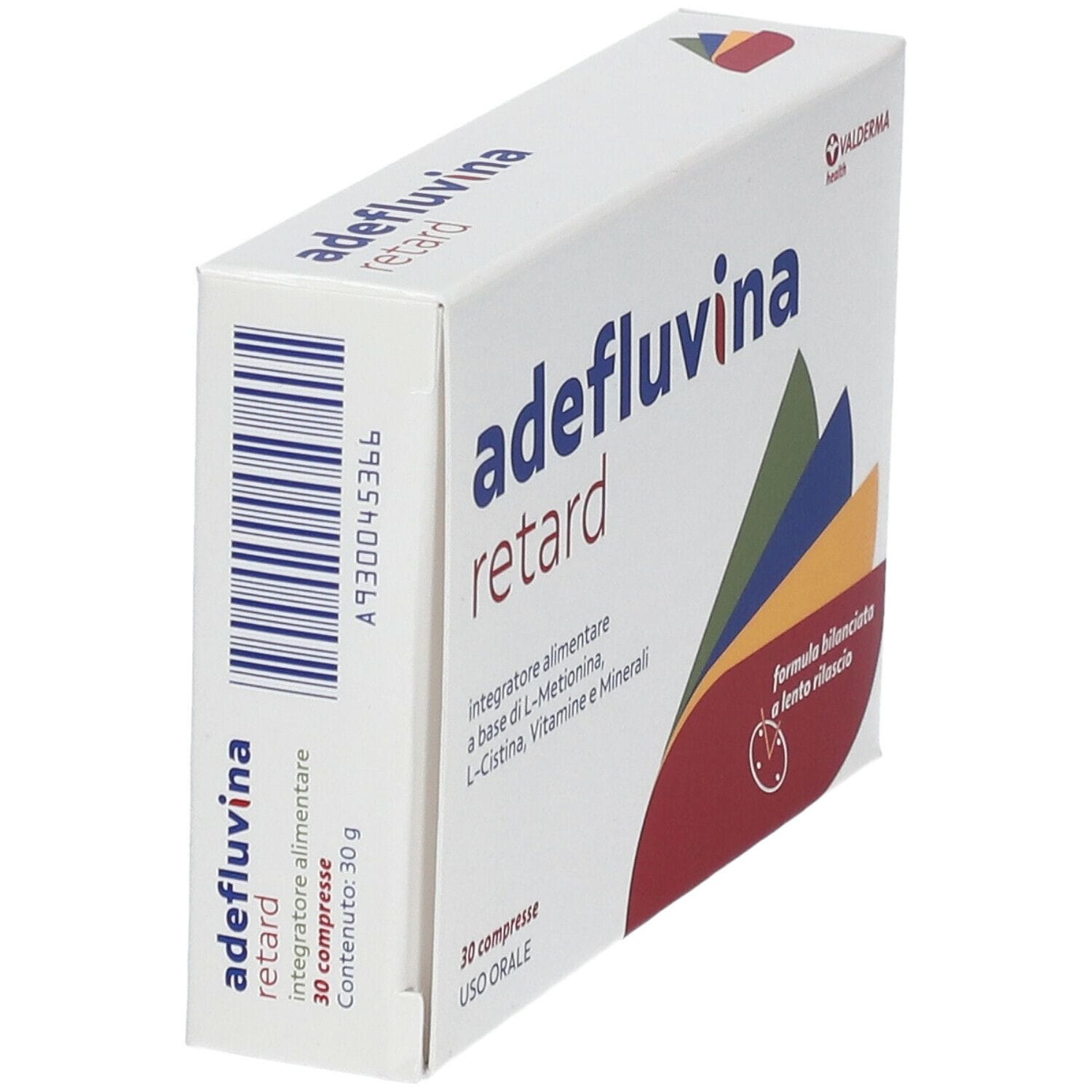 Integratore Adefluvina Retard per capelli e unghie, 30 cpr