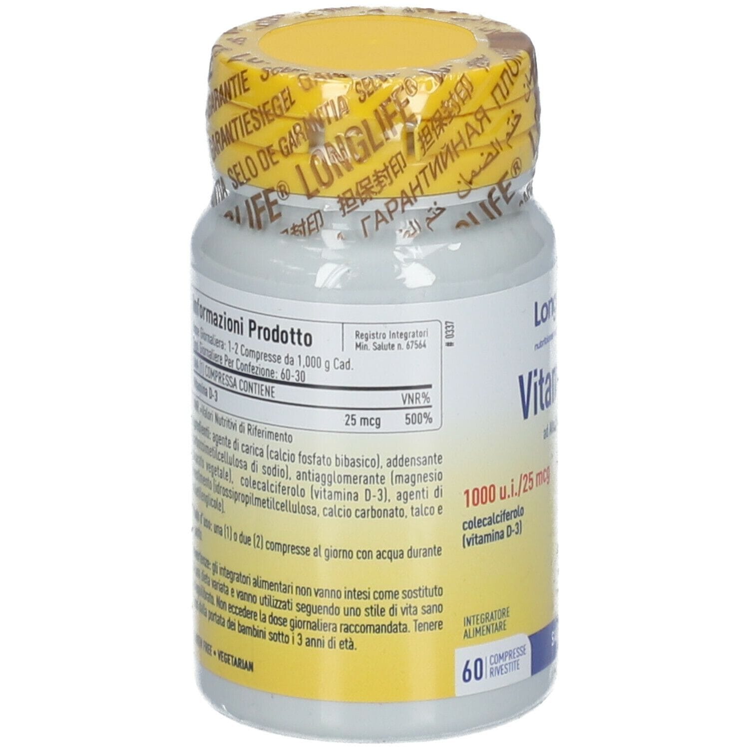 LONGLIFE VITAMIN D 1000UI 60 COMPRESSE RIVESTITE