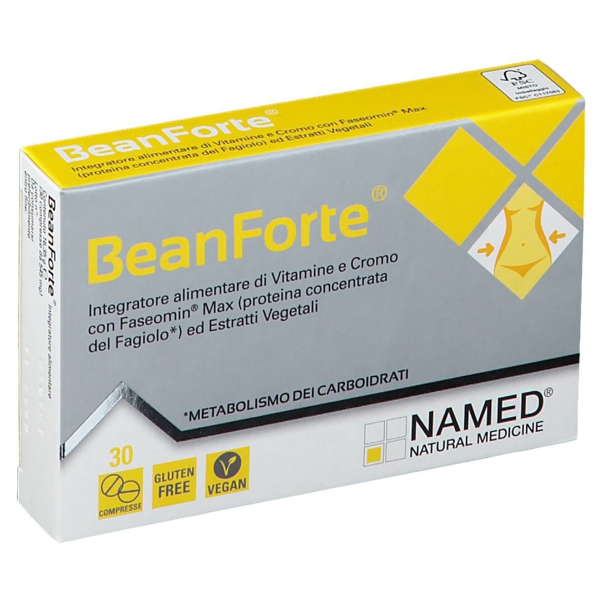 Integratore Bean Forte Named per il controllo del peso, 30 compresse