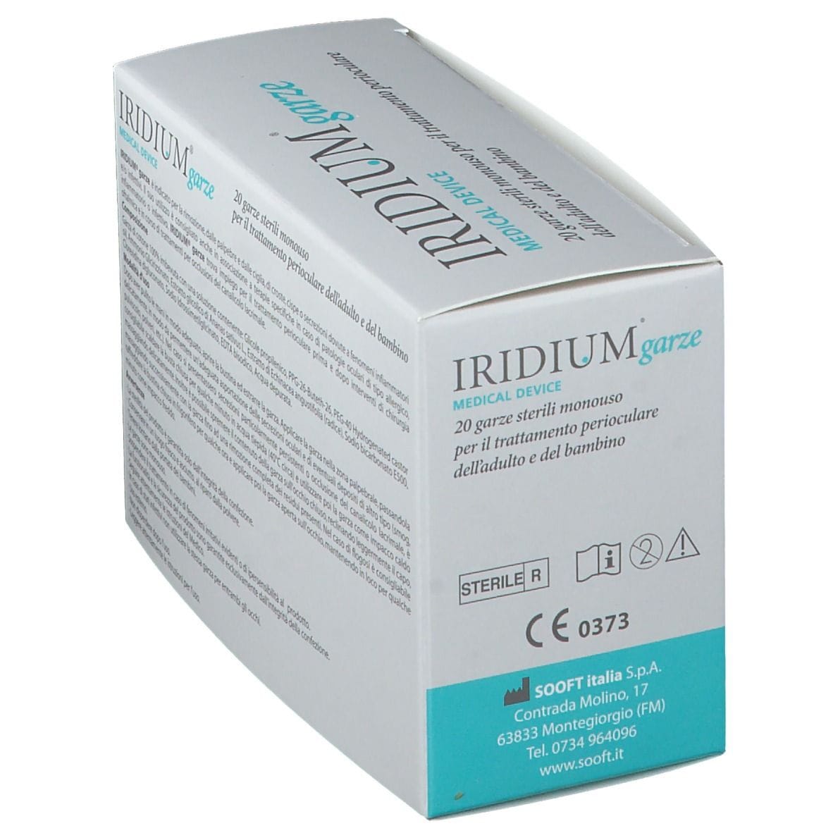 IRIDIUM GARZA OCULARE MEDICATA COTONE 20 PEZZI