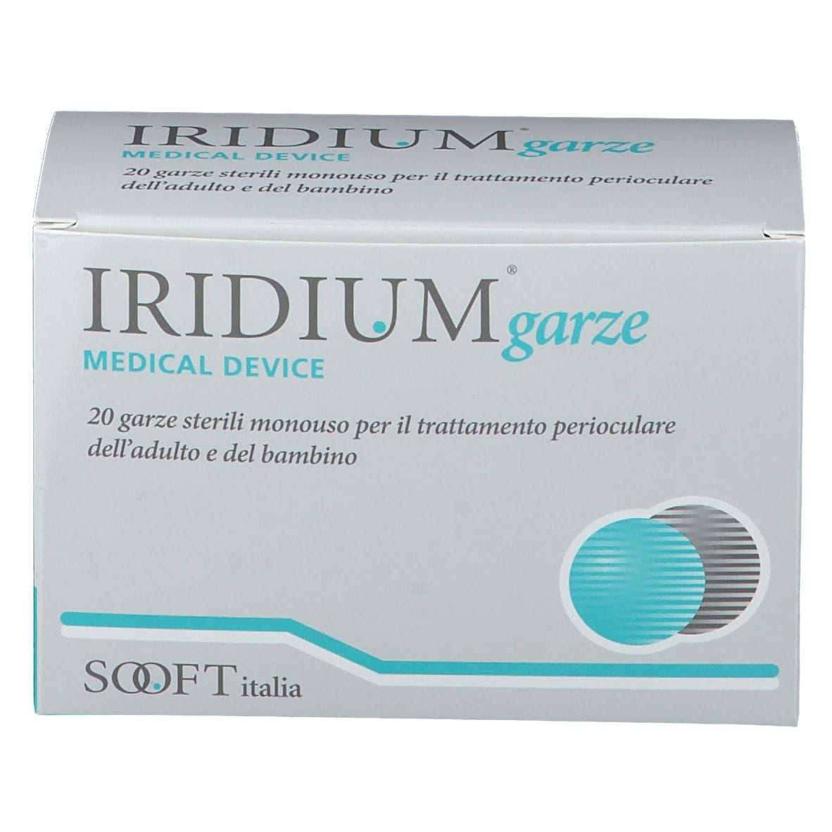 IRIDIUM GARZA OCULARE MEDICATA COTONE 20 PEZZI