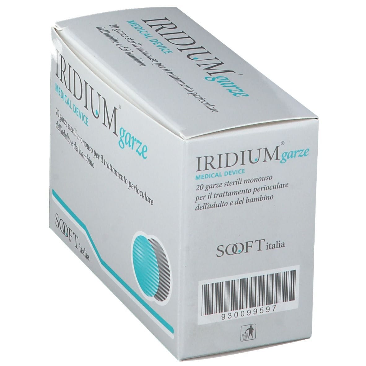 IRIDIUM GARZA OCULARE MEDICATA COTONE 20 PEZZI