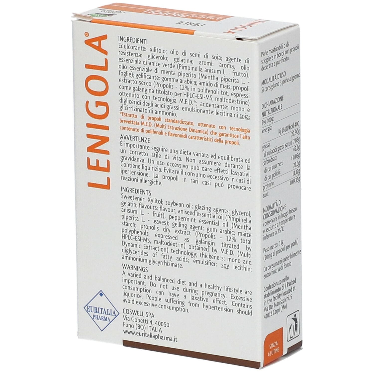 LENIGOLA 20 PERLE SOFTGEL CAPS LIQUIRIZIA