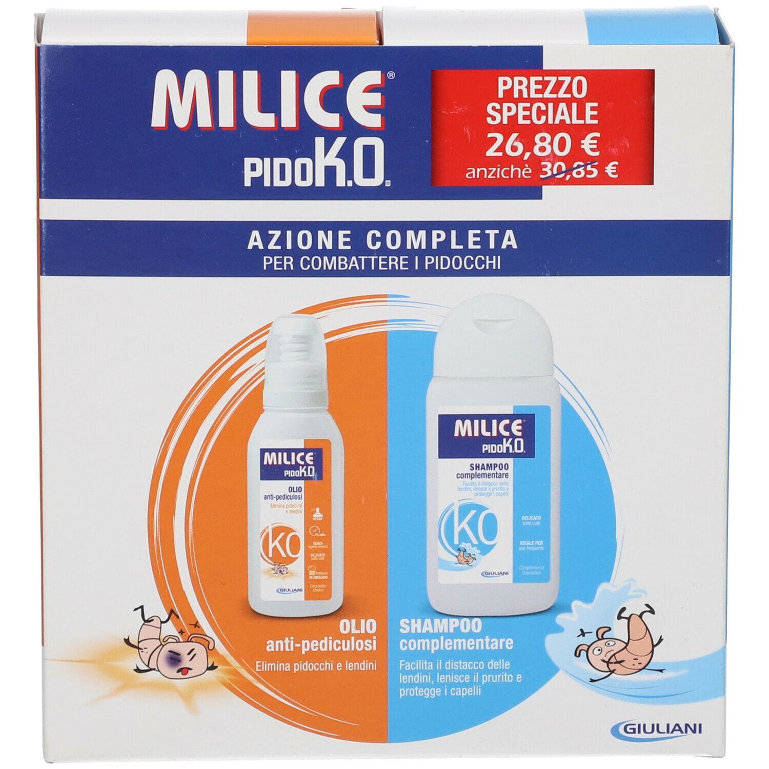 Kit antipediculosi Milice PidoKO olio e shampoo