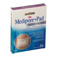 Medicazione sterile Medipore+Pad 5x7,2cm, confezione 5 pezzi
