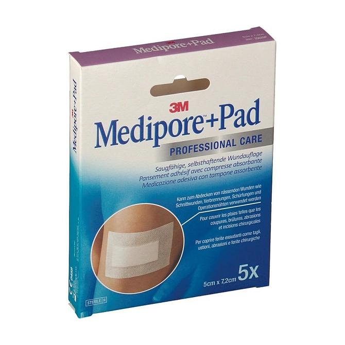 Medicazione Medipore+Pad 5 X7,2 Cm 5 Pezzi