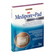 Medicazione sterile Medipore+Pad 10x10cm, confezione da 5