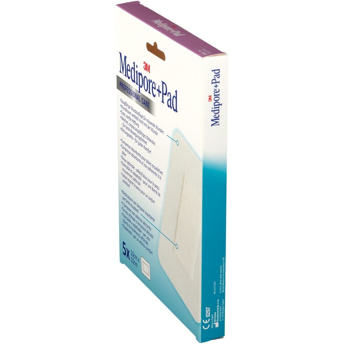 Medicazione sterile Medipore+Pad 10x10cm, confezione da 5