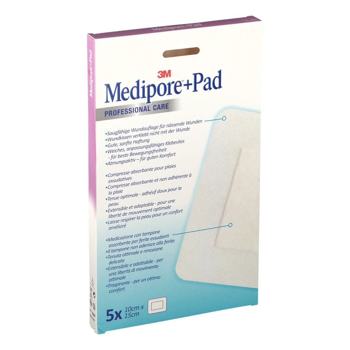 Medicazione sterile Medipore+Pad 10x15cm, 5 pezzi