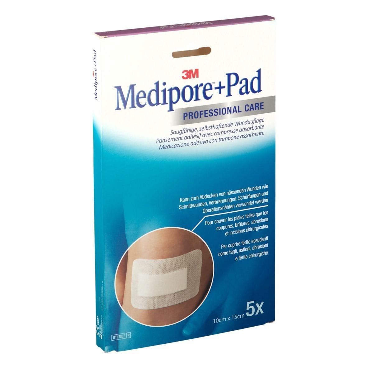 Medicazione sterile Medipore+Pad 10x15cm, 5 pezzi