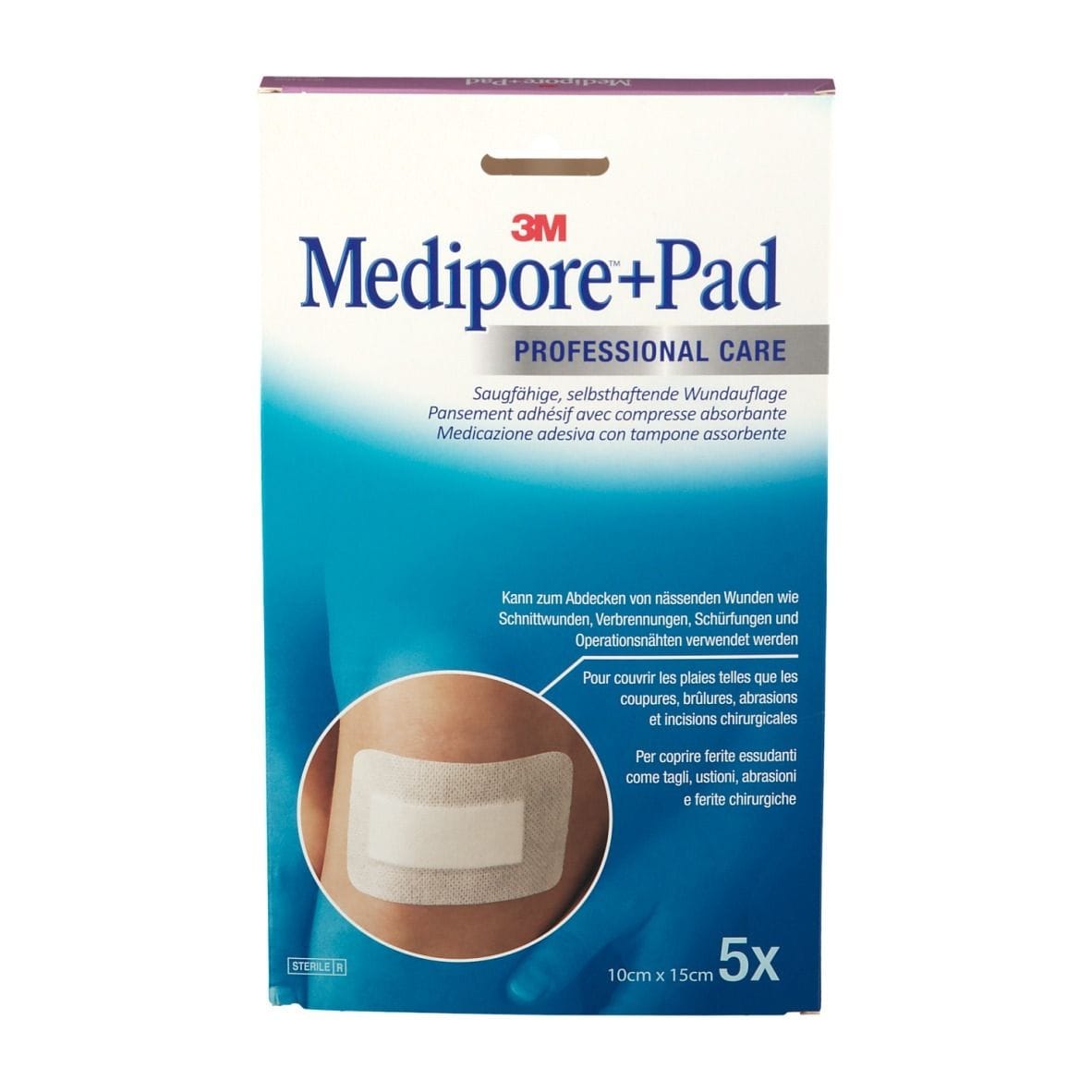 Medicazione sterile Medipore+Pad 10x15cm, 5 pezzi