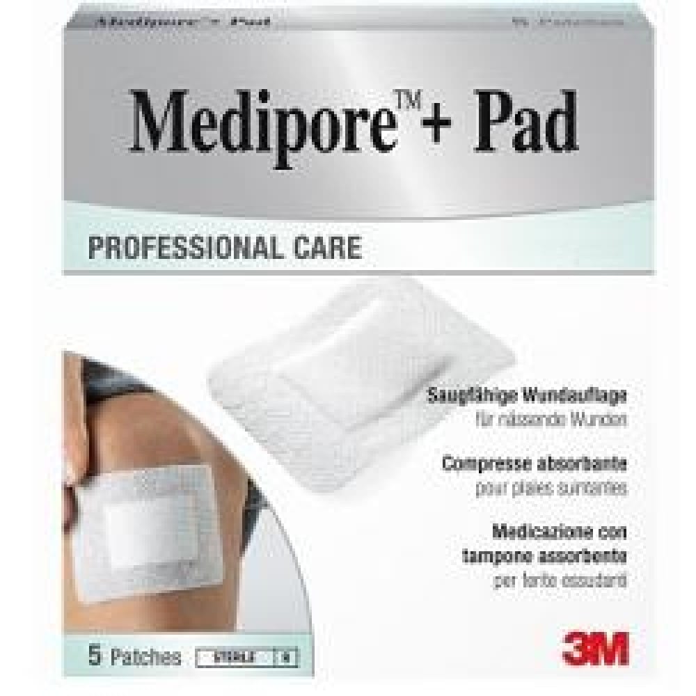 Medicazione sterile Medipore+Pad 10x20cm, 5 pezzi