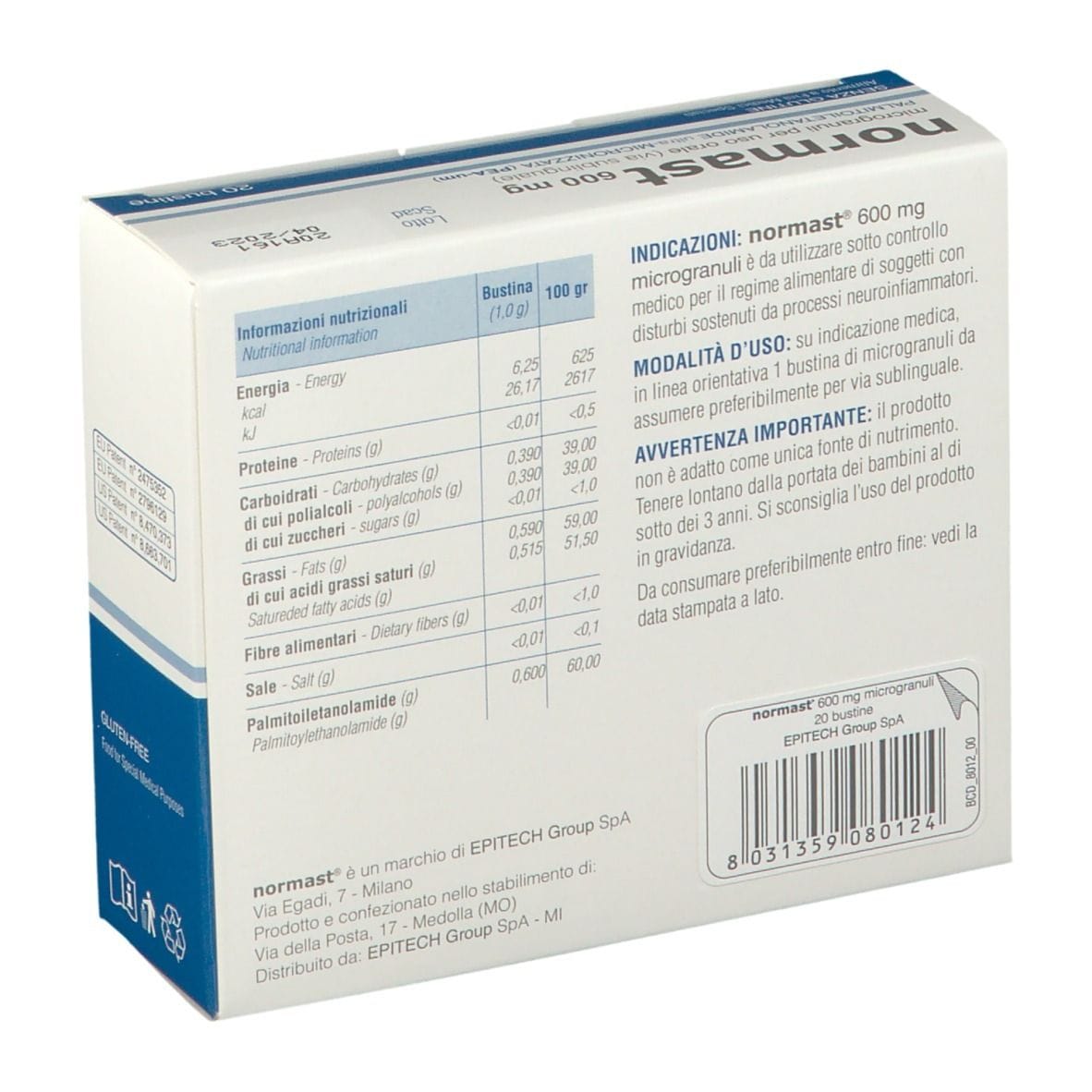 NORMAST 600 MG MICROGRANULI 20 BUSTINE