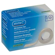 Cerotto microporoso Alvita ipoallergenico, rocchetto 2,5cm x 5m