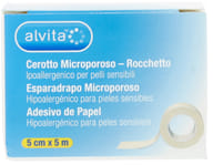 Cerotto microporoso Alvita ipoallergenico in rocchetto 5x5m