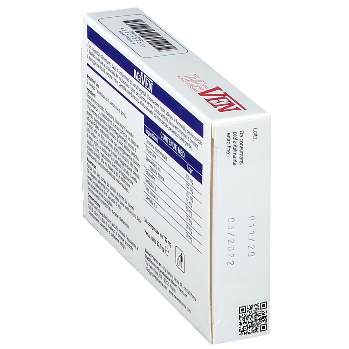Integratore Maven per microcircolo ed equilibrio idrico, 30 cpr
