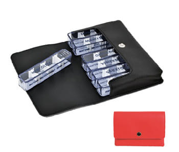 PORTAPILLOLE SETTIMANALE MEDIDOS ELEGANT IN ECOPELLE 10,5X15,5X2,2CM