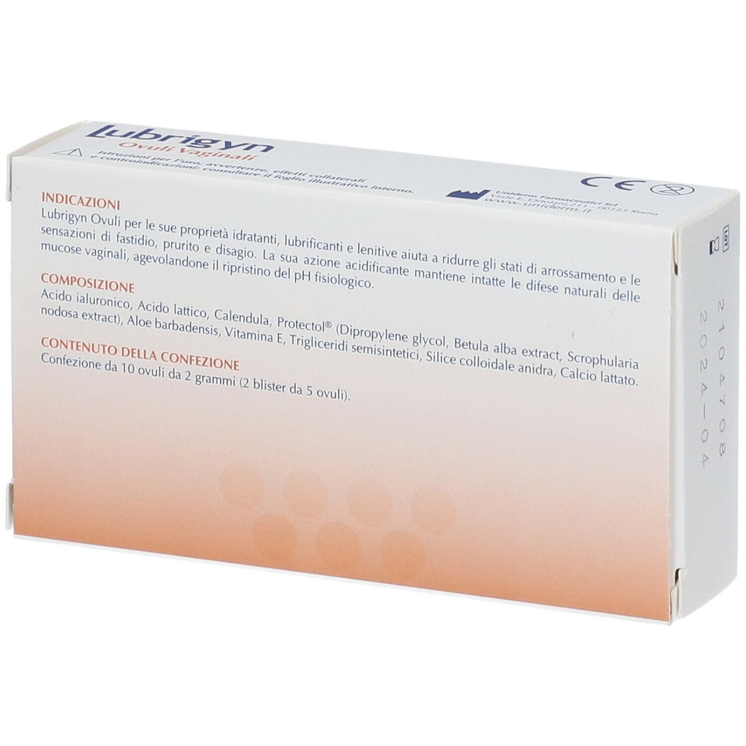 Lubrigyn ovuli vaginali idratanti e lubrificanti, 10 pz