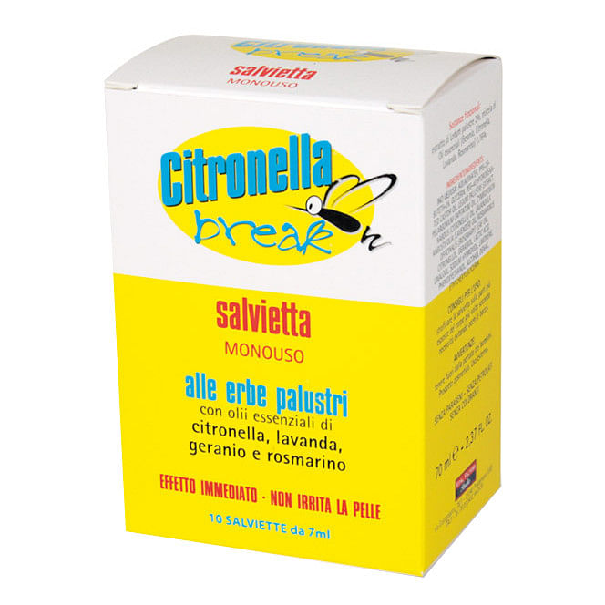 Citronella Break Salviette Monouso 10 Pezzi