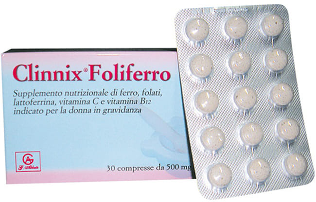 Integratore Clinner Foliferro con ferro e folico, 30 compresse