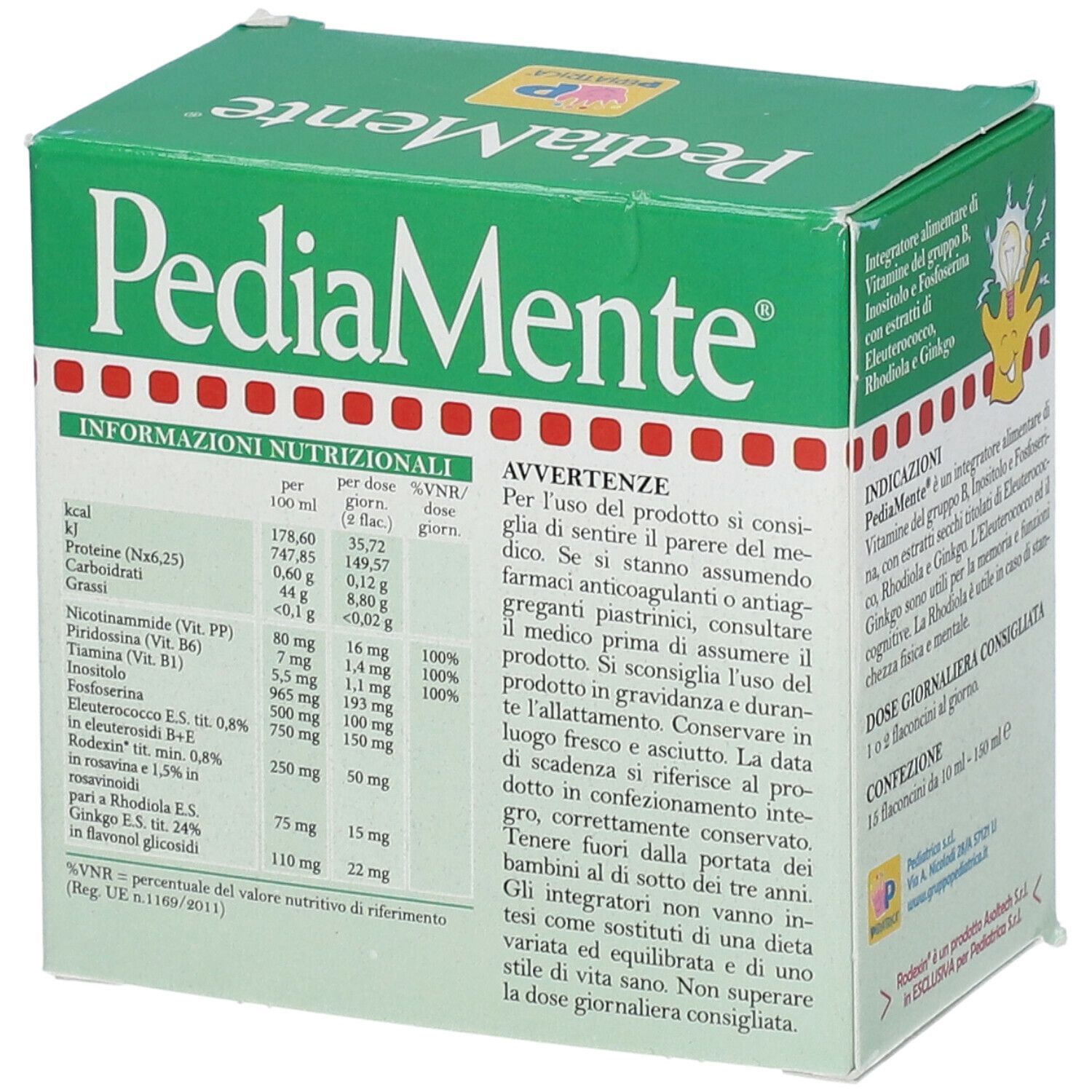 PEDIAMENTE 15 FLACONCINI 10 ML