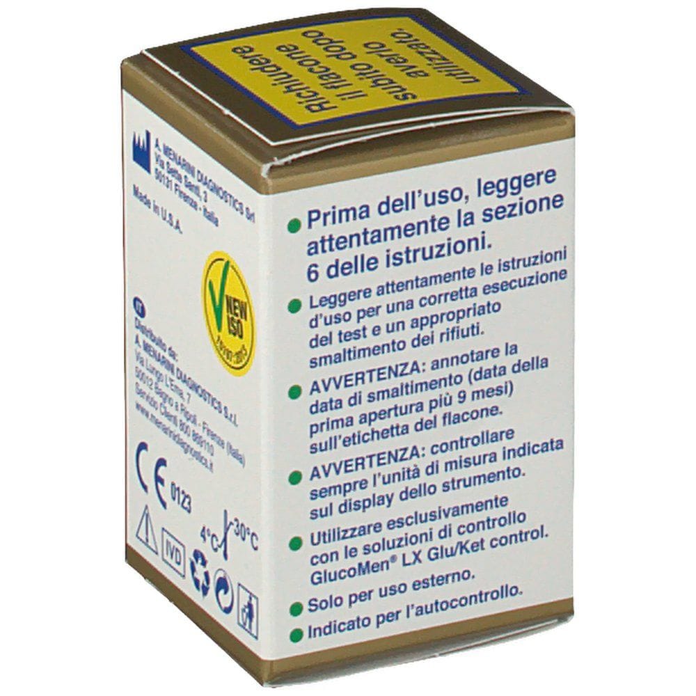 STRISCE MISURAZIONE GLICEMIA GLUCOMEN LX PLUS 25 PEZZI