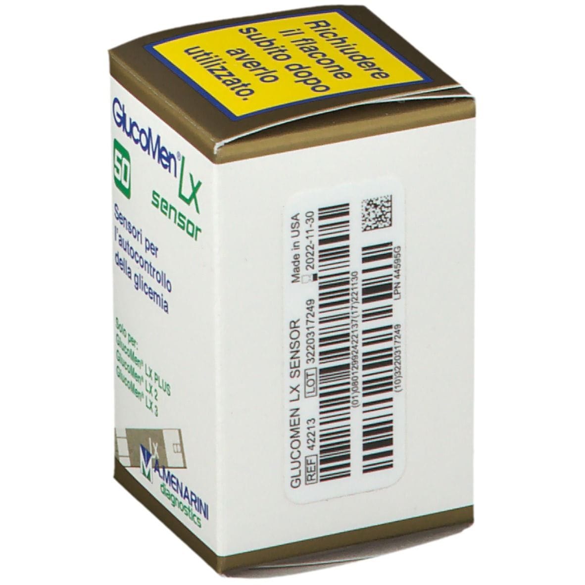 Strisce GlucoMen LX PLUS per misurazione glicemia, 50 pz