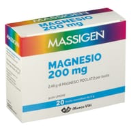 MASSIGEN MAGNESIO 20 BUSTINE DA 6 G GUSTO LIMONE SENZA GLUTINE SENZA LATTOSIO CON ZUCCHERO ED EDULCORANTE
