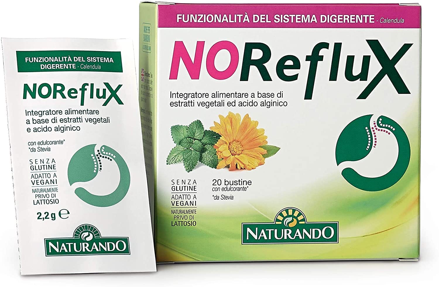 Integratore Noreflux con Alginato e Melissa, 20 Bustine