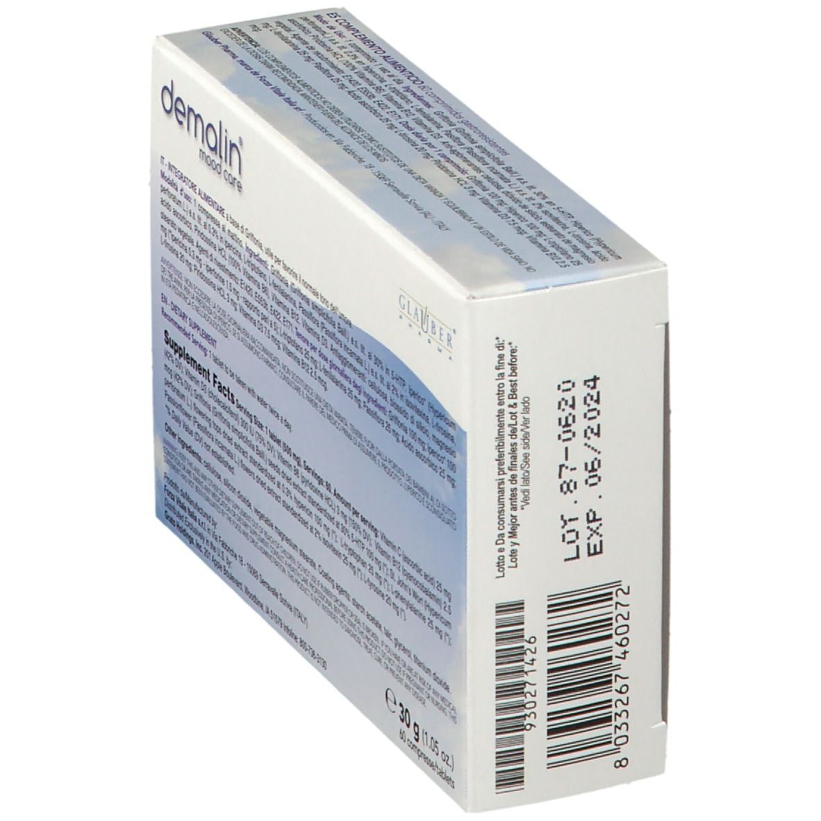 DEMALIN GLAUBER 60 COMPRESSE